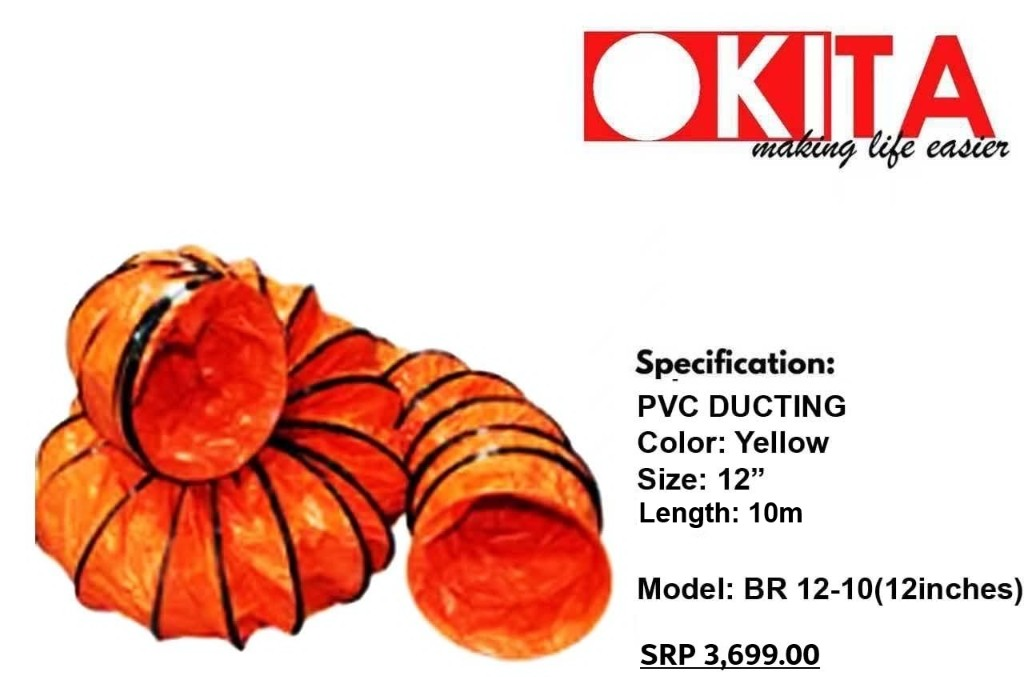 OKITA PVC ducting 12 inch product flyer