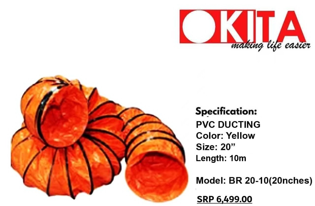OKITA PVC ducting 20 inch product flyer