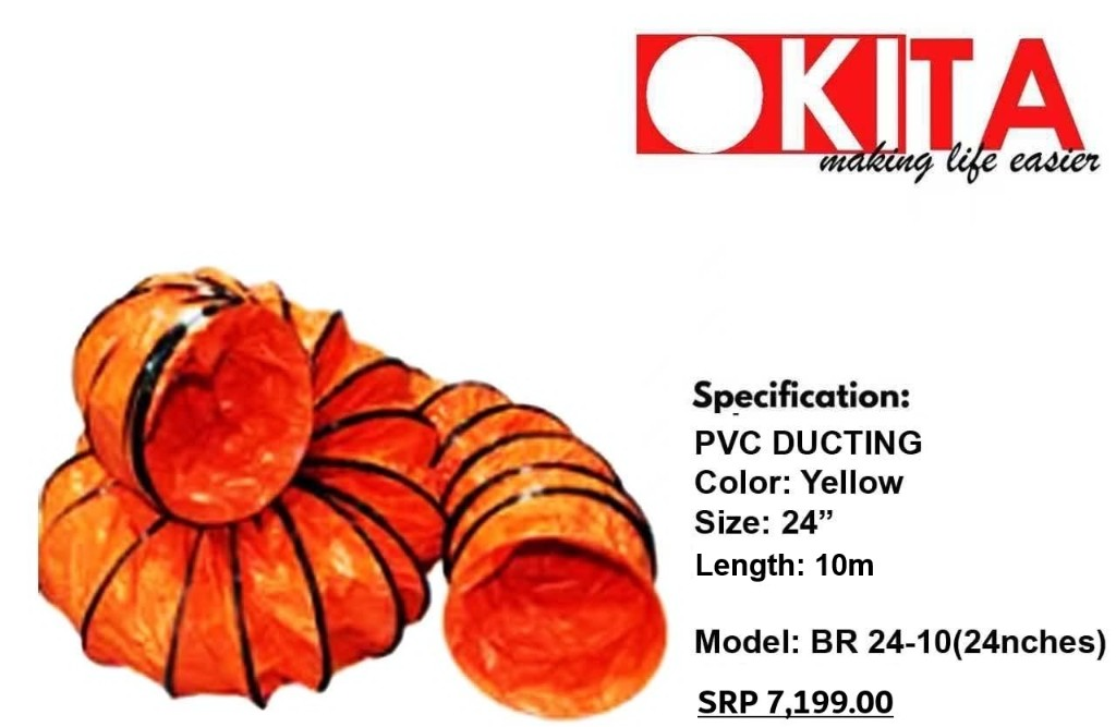 OKITA PVC ducting 24 inch product flyer